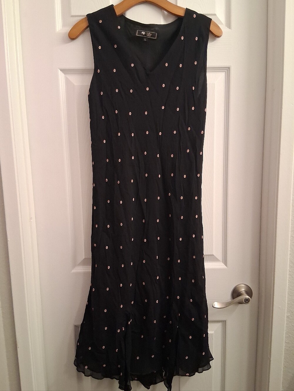 Vintage Y2K Lily Dress Patterned Black Juniors Large